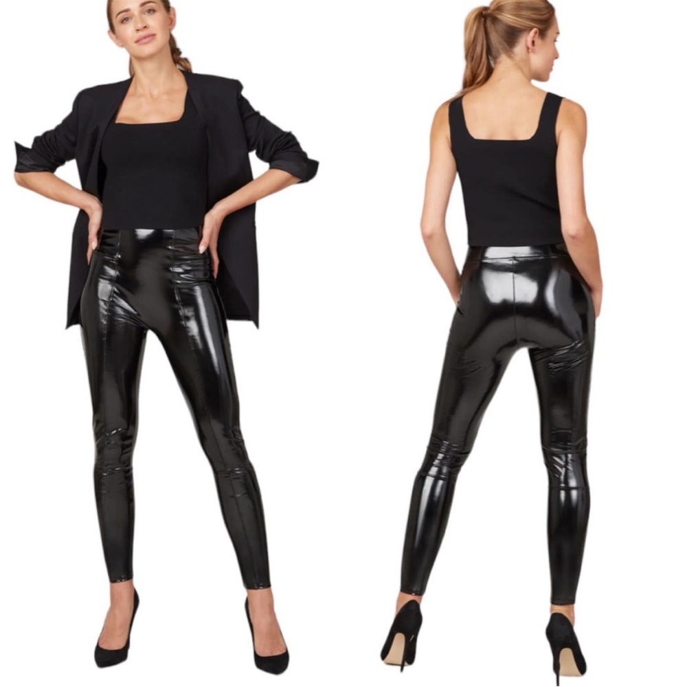 Spanx Faux Patent Leather Legging Size Medium
